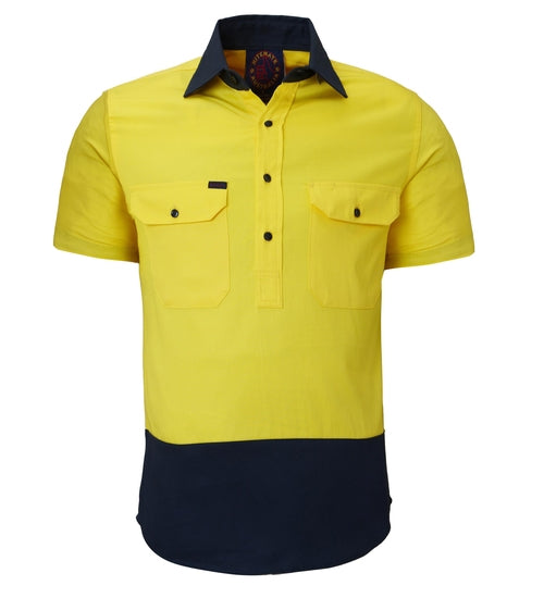 RM105CFS-2 Tone Closed Front S/S Shirt