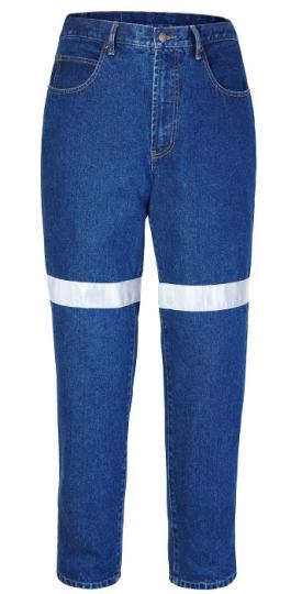RM220LSDR-Ladies Stretch Denim Jeans with 3M 8910 Reflective Tape