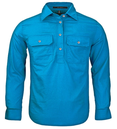 RM400CF-Children's Pilbara Closed Front L/S Shirts