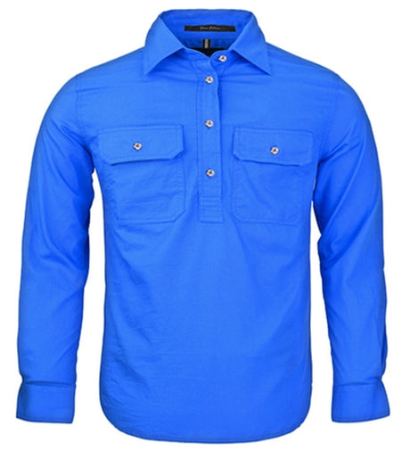 RM400CF-Children's Pilbara Closed Front L/S Shirts