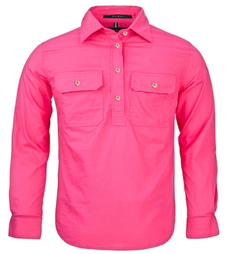 RM400CF-Children's Pilbara Closed Front L/S Shirts