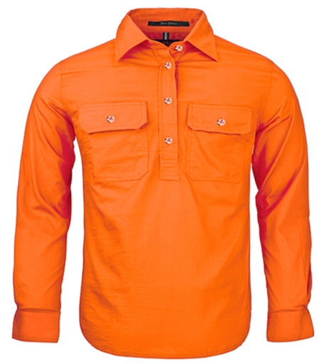 RM400CF-Children's Pilbara Closed Front L/S Shirts
