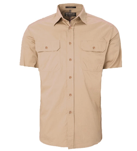 RM500BTS-Men's Pilbara Open Front Men's S/S Shirts
