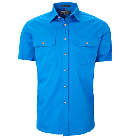 RM500BTS-Men's Pilbara Open Front Men's S/S Shirts