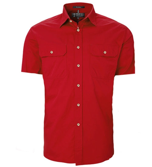 RM500BTS-Men's Pilbara Open Front Men's S/S Shirts