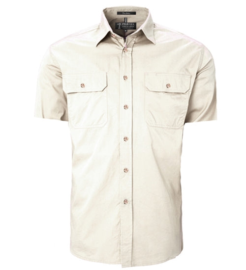 RM500BTS-Men's Pilbara Open Front Men's S/S Shirts