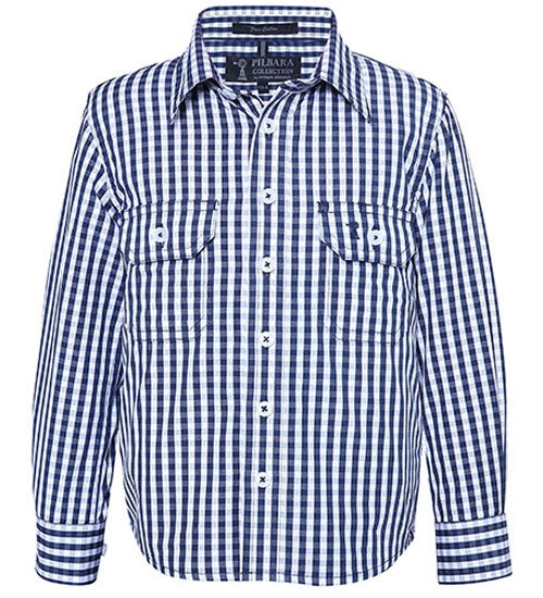 RMPC001-Childrens' Front Flap Dual Pocket, Classic Fit L/S Shirts