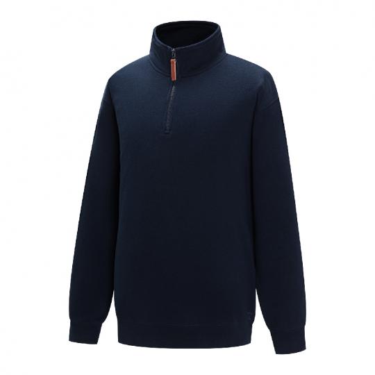 RMPC045-Men's Classic Zipper Closed Front Fleece Pullover