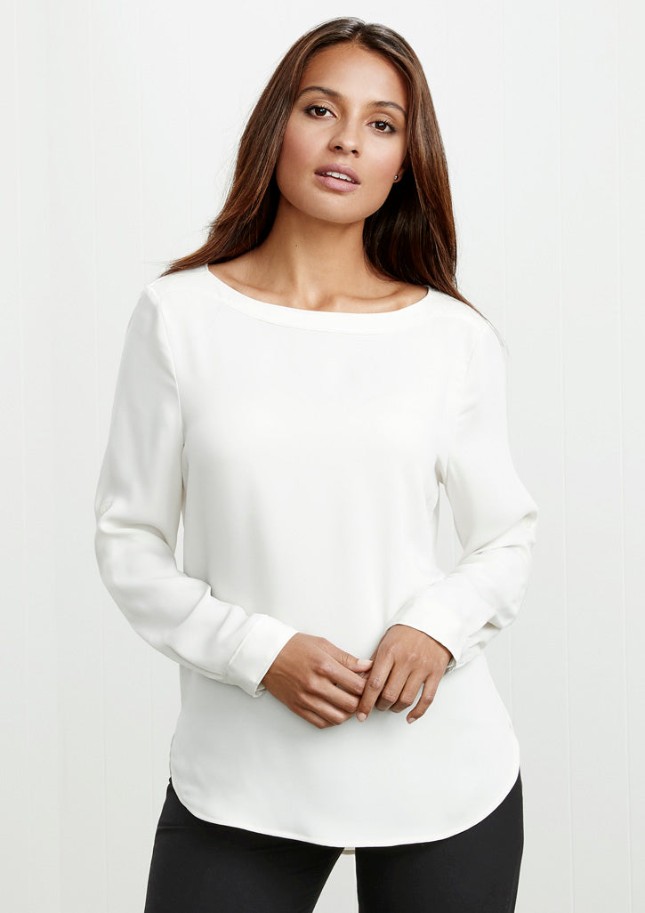 S828LL-Ladies Madison Boatneck Blouse