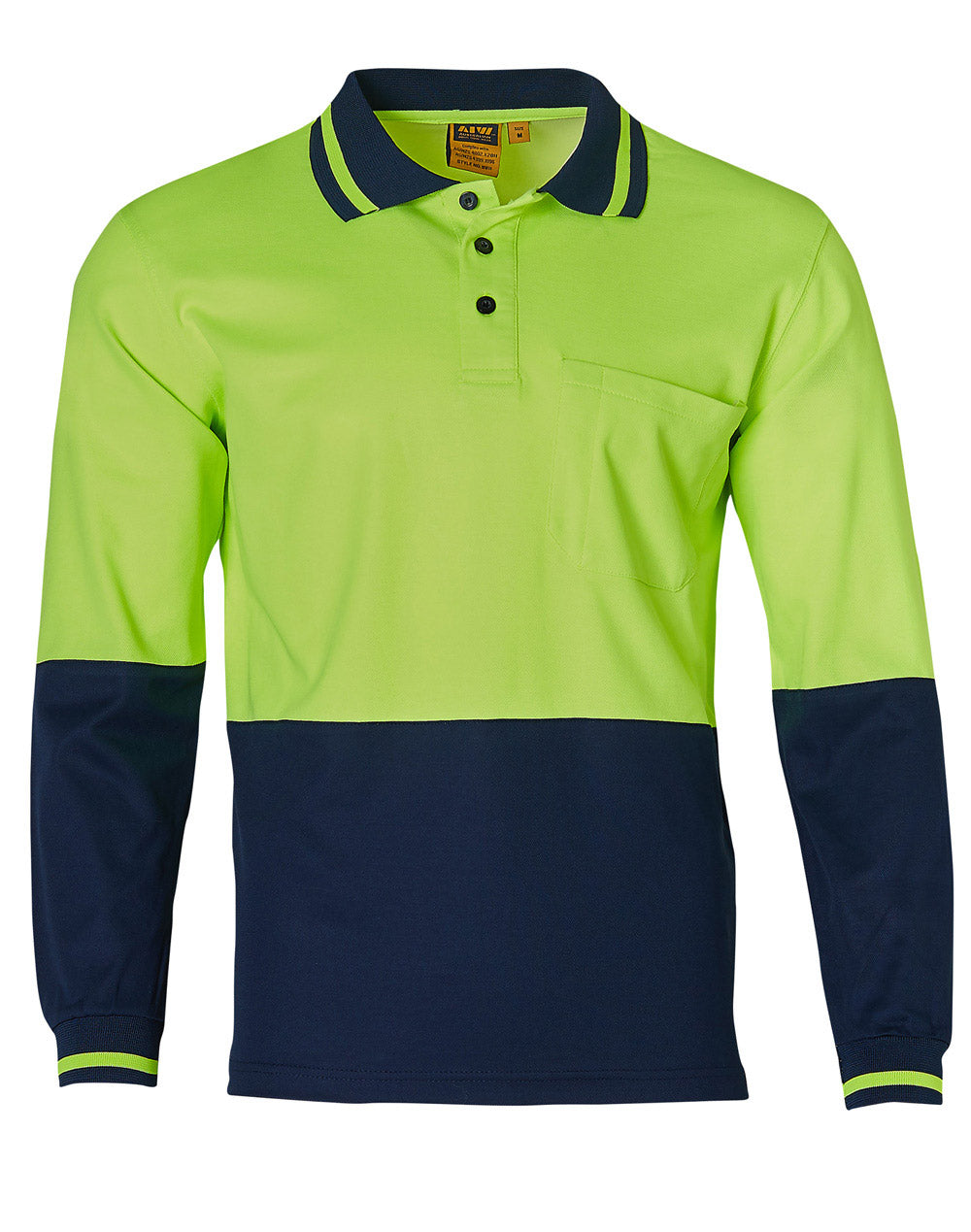 high-visibility workwear, safety compliant polo shirt, moisture wicking work clothes, construction safety gear, TrueDry technology, Class D safety wear, Australian Standards compliant