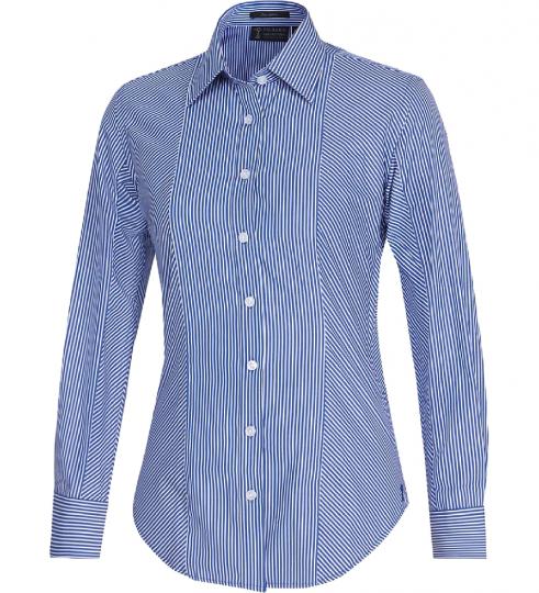 RMPC059-Ladies Classic Fit, Long Sleeve Striped Shirt