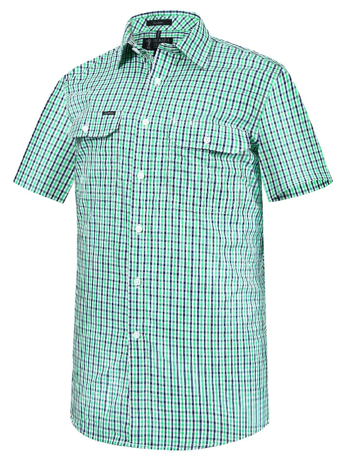 RMPC060S-Pilbra Yarn Dyed Checkered Short-Sleeve