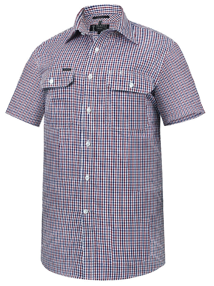 RMPC060S-Pilbra Yarn Dyed Checkered Short-Sleeve