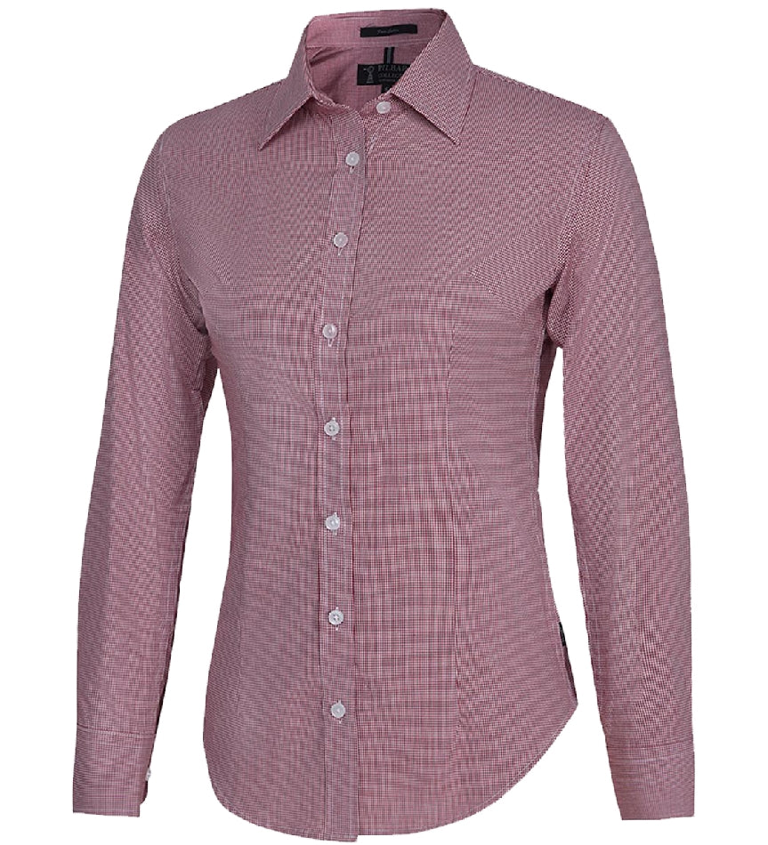 RMPC069-Ladies Premium Ultra Fine Cotton Yarn Dyed Check shirt