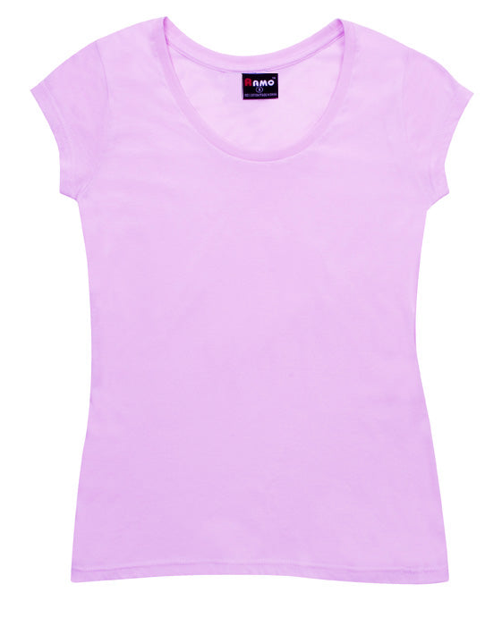 T929LD-Ladies Jersey Scoop Neck Tee