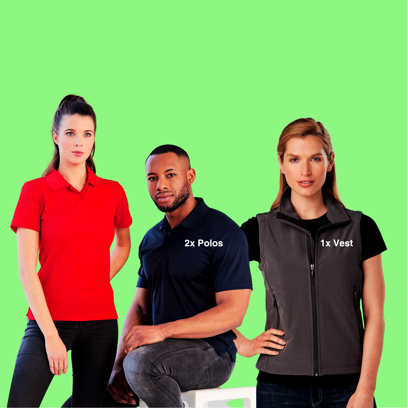 VALUE Polos + Vest Bundle