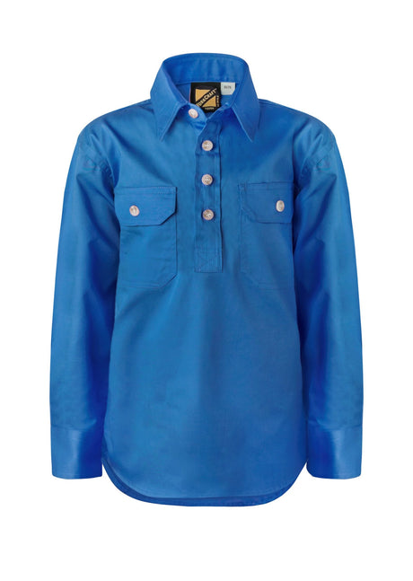 WSK131-Kids Half Placket Full Col Sht
