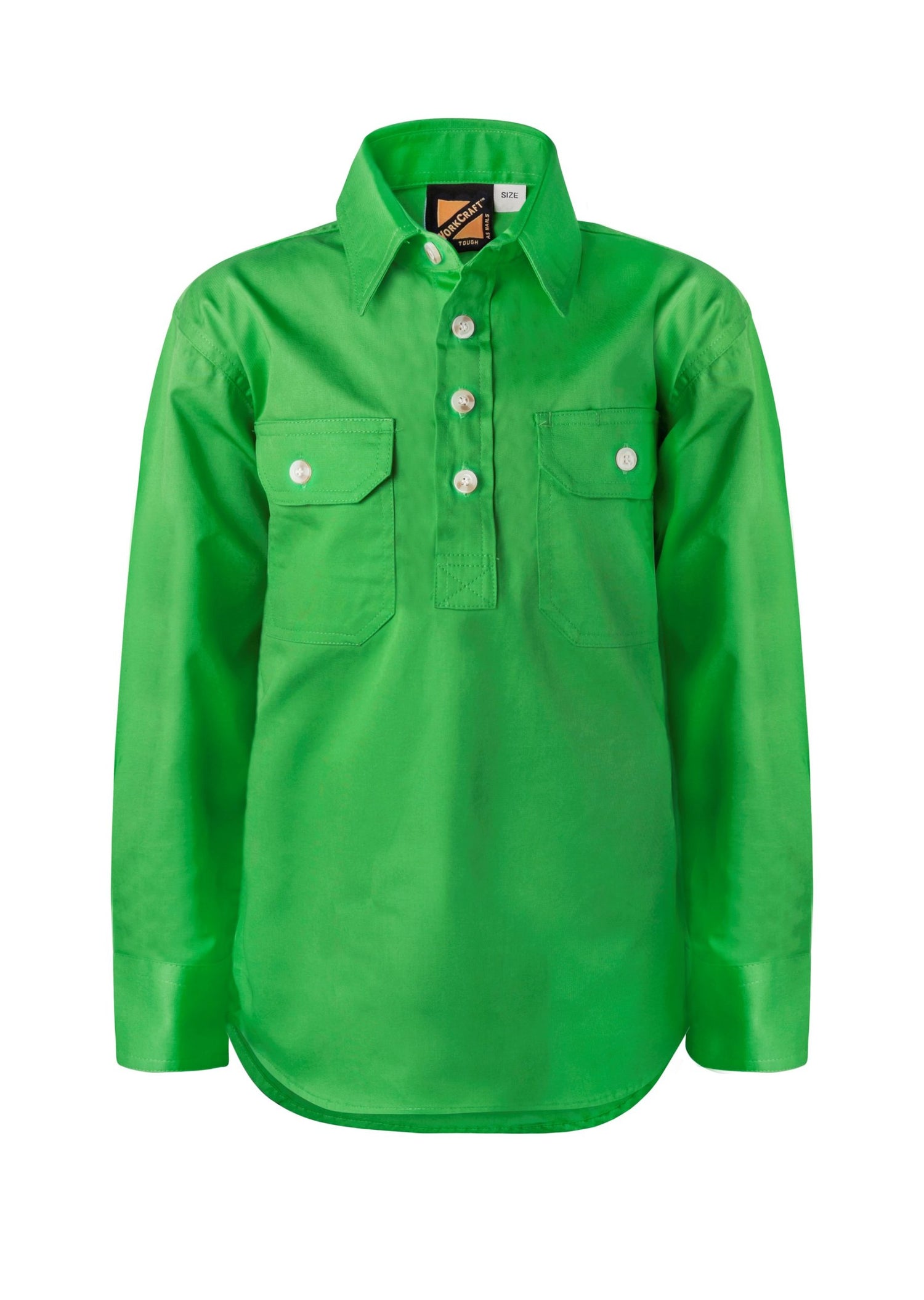WSK131-Kids Half Placket Full Col Sht