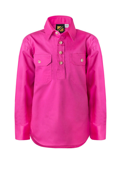 WSK131-Kids Half Placket Full Col Sht