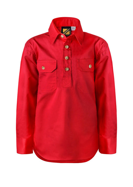WSK131-Kids Half Placket Full Col Sht
