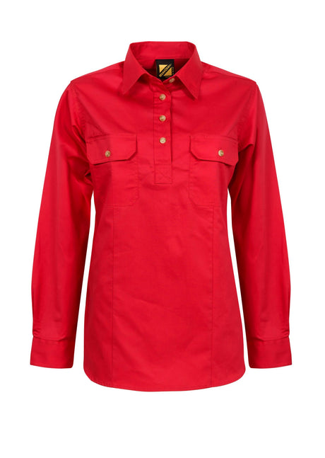 WSL505-Ladies Half Placket Shirt