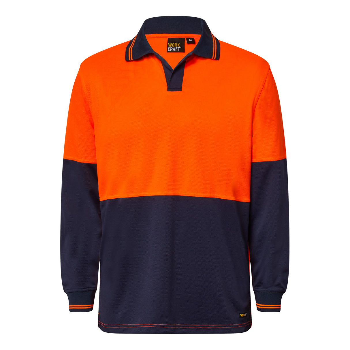 WSP206-HI VI TWO TONE LS LAUNDRY POLO
