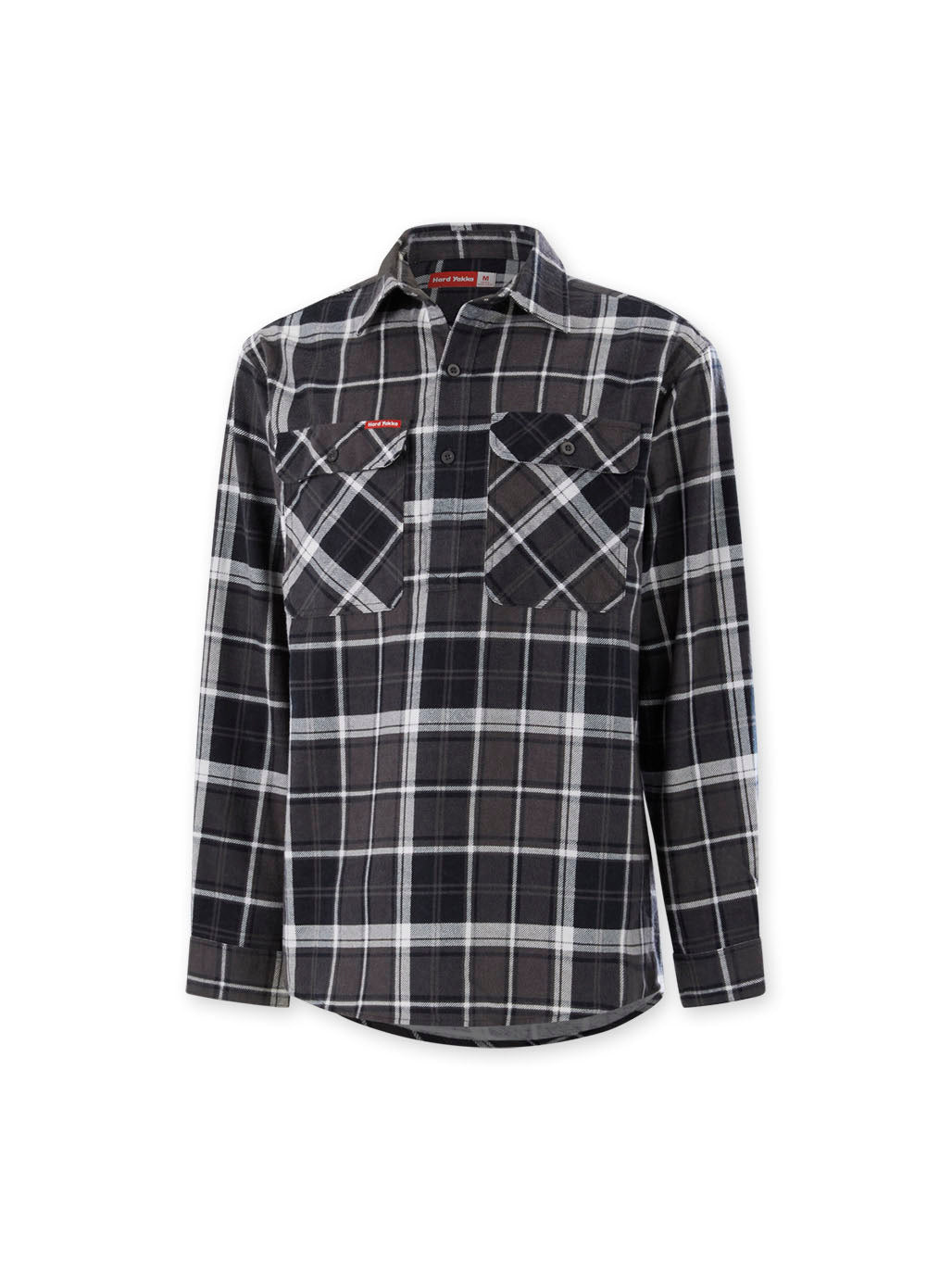 Y04006-Hard Yakka Core Mens Long Sleeve Closed Front Check Flannel Shirt