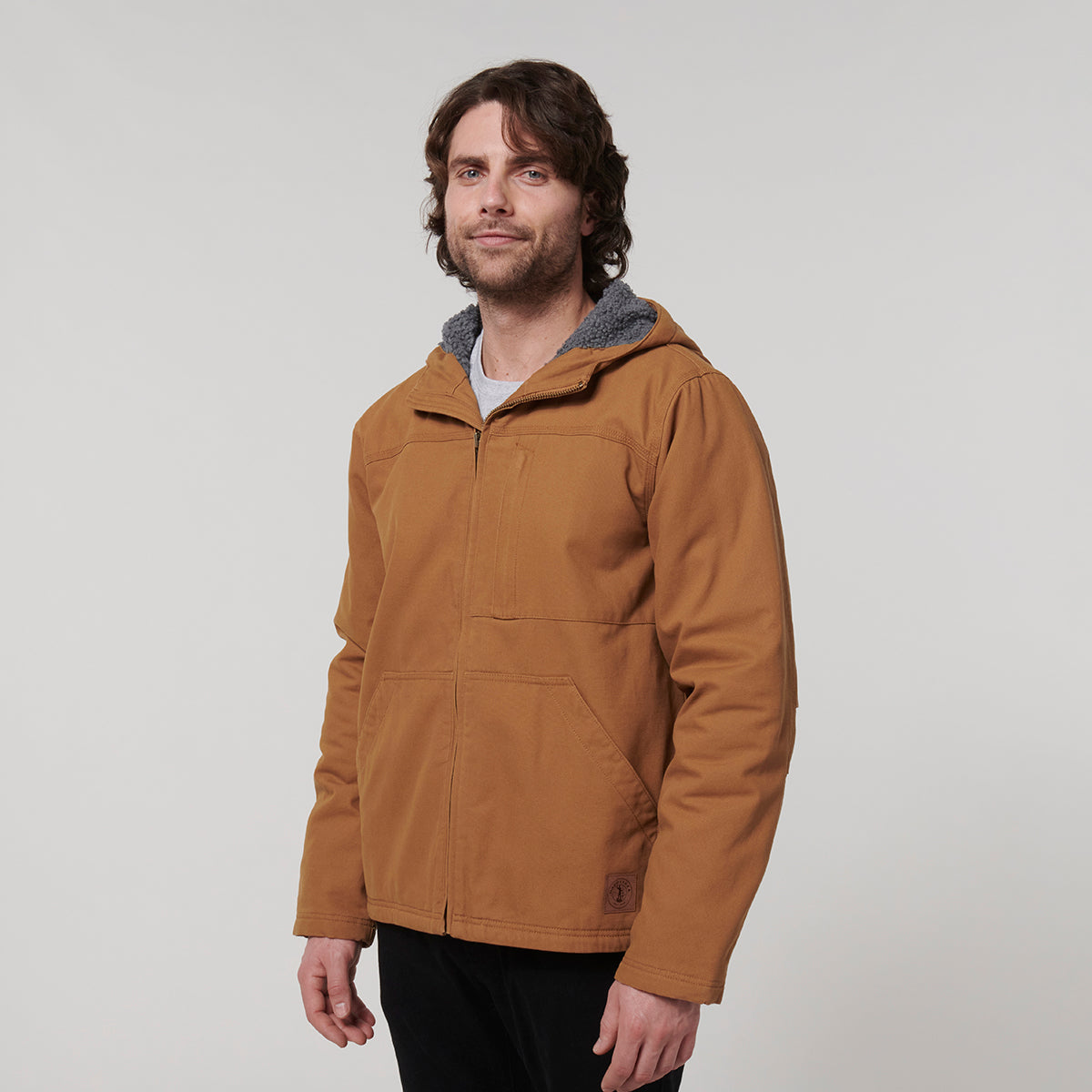 Y06744-Hard Yakka Mens Heritage Canvas Hood Jacket