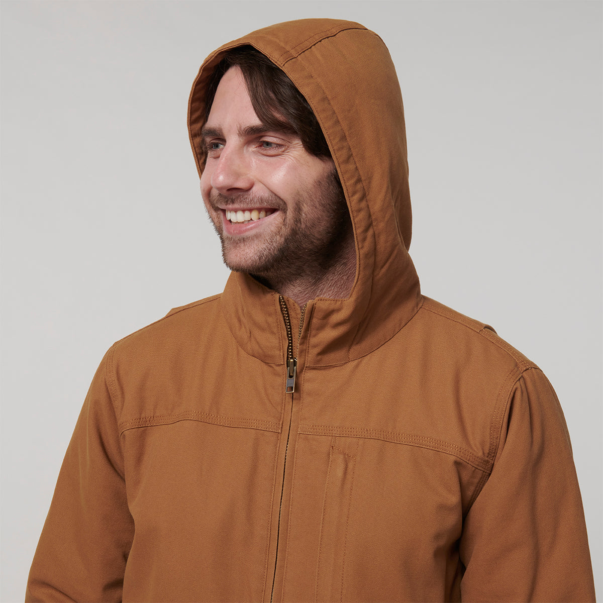 Y06744-Hard Yakka Mens Heritage Canvas Hood Jacket