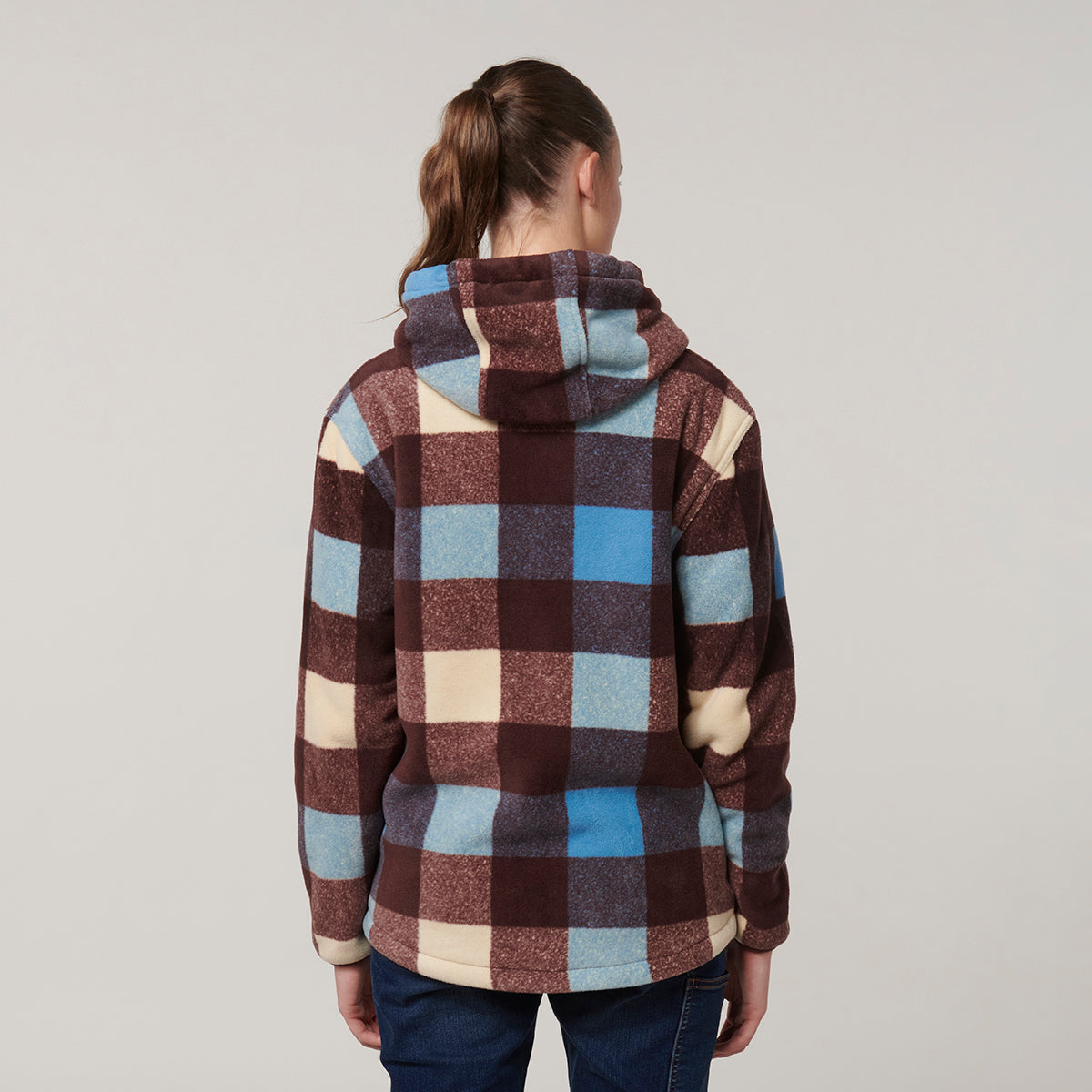 Y08522-Hard Yakka Womens Check Zoodie