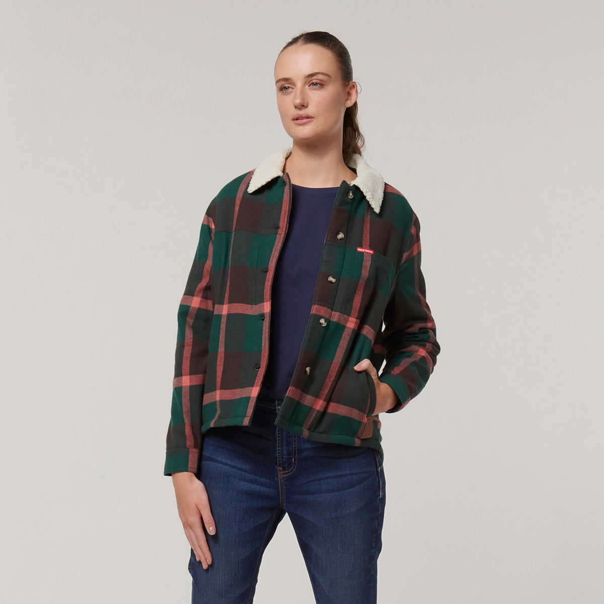 Y08760-Hard Yakka Womens Heritage Trucker Sherpa Jacket