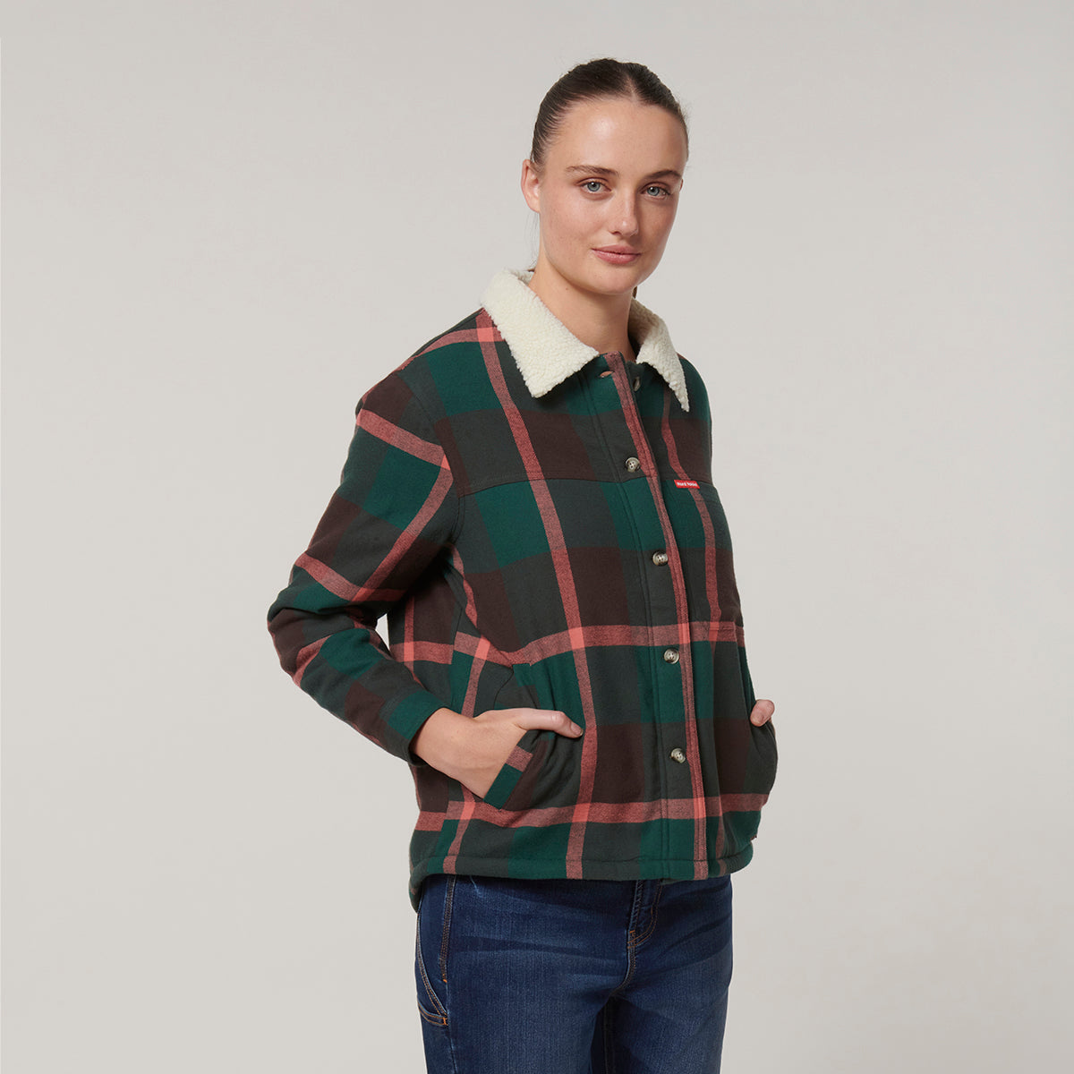 Y08760-Hard Yakka Womens Heritage Trucker Sherpa Jacket