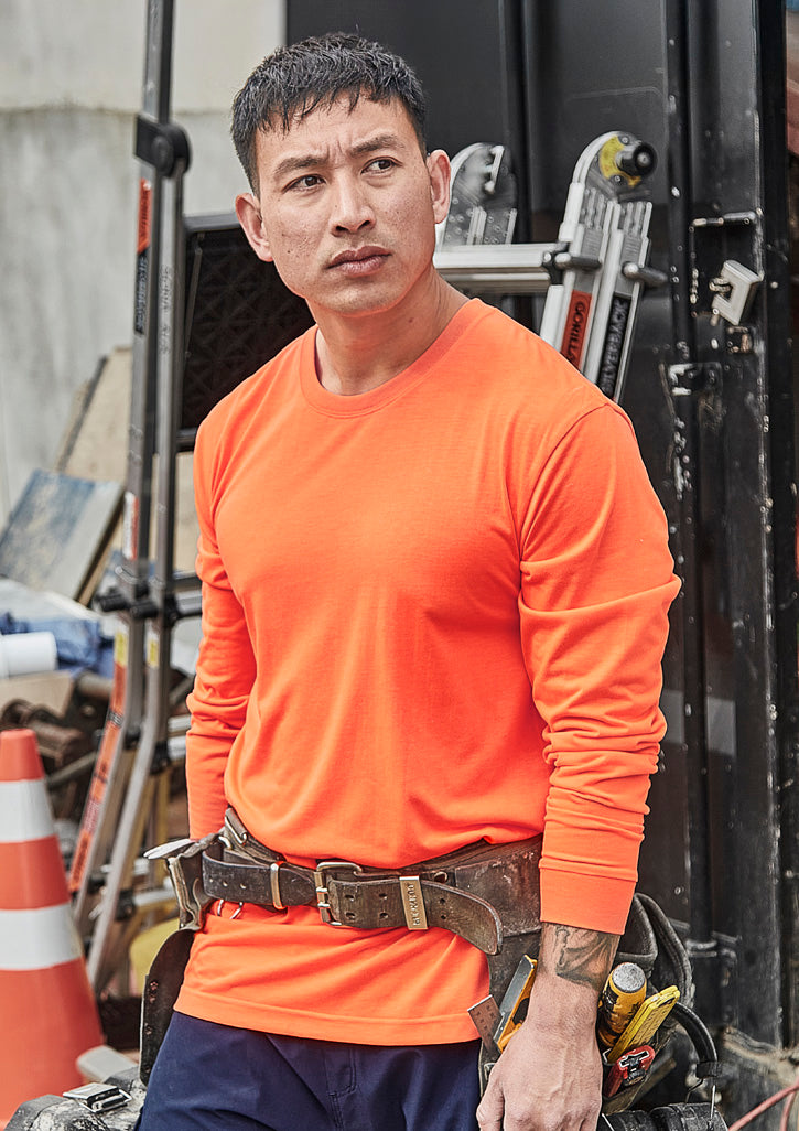 ZH390-Mens Hi Vis Long Sleeve Tee
