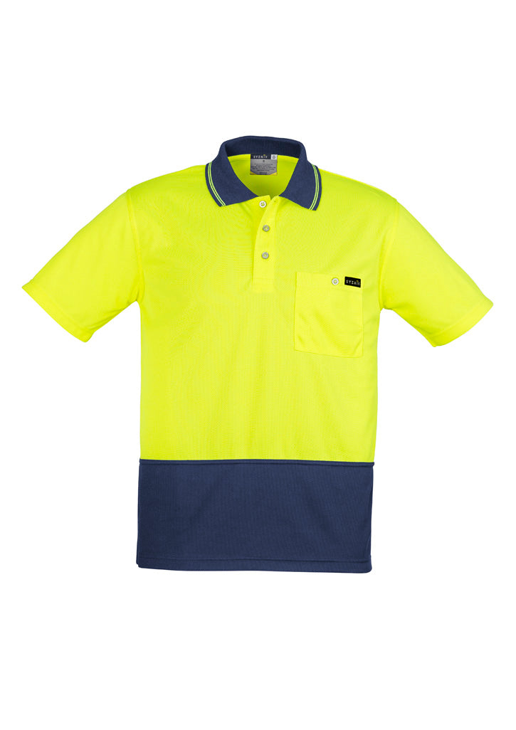 ZH415-Mens Hi Vis Comfort Back Short Sleeve Polo