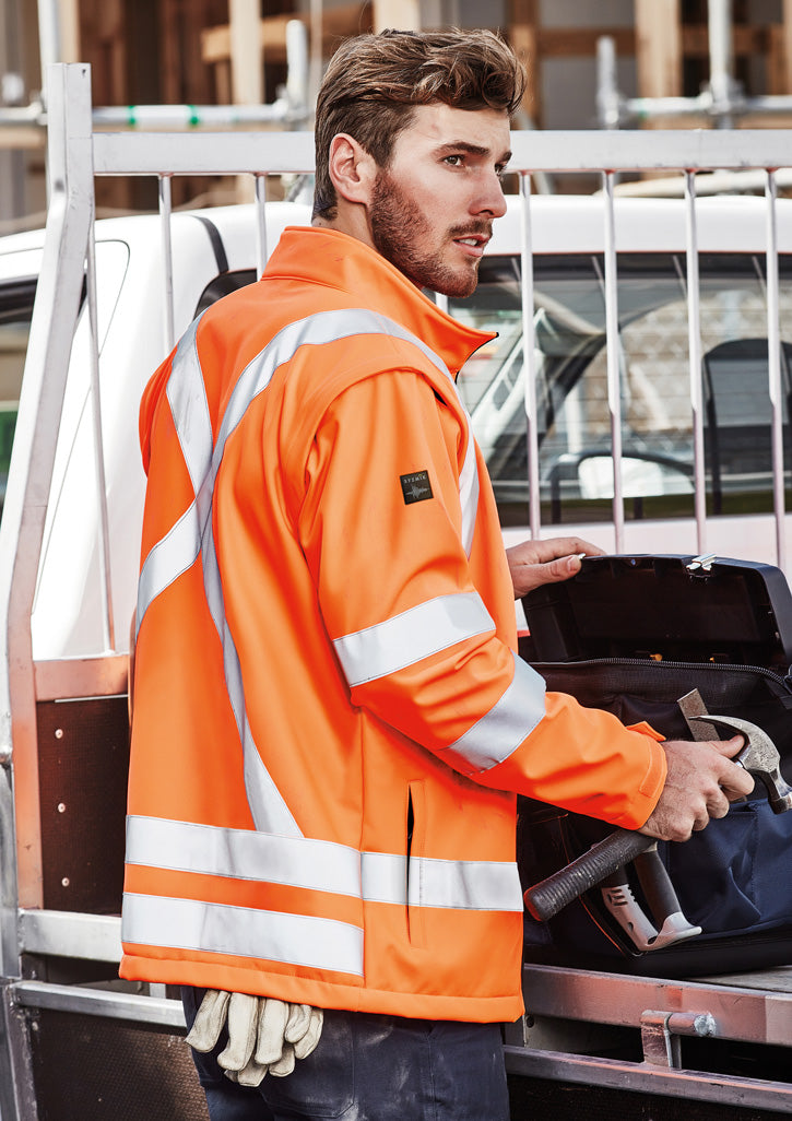 ZJ680-Unisex Hi Vis X Back 2 In 1 Softshell Jacket