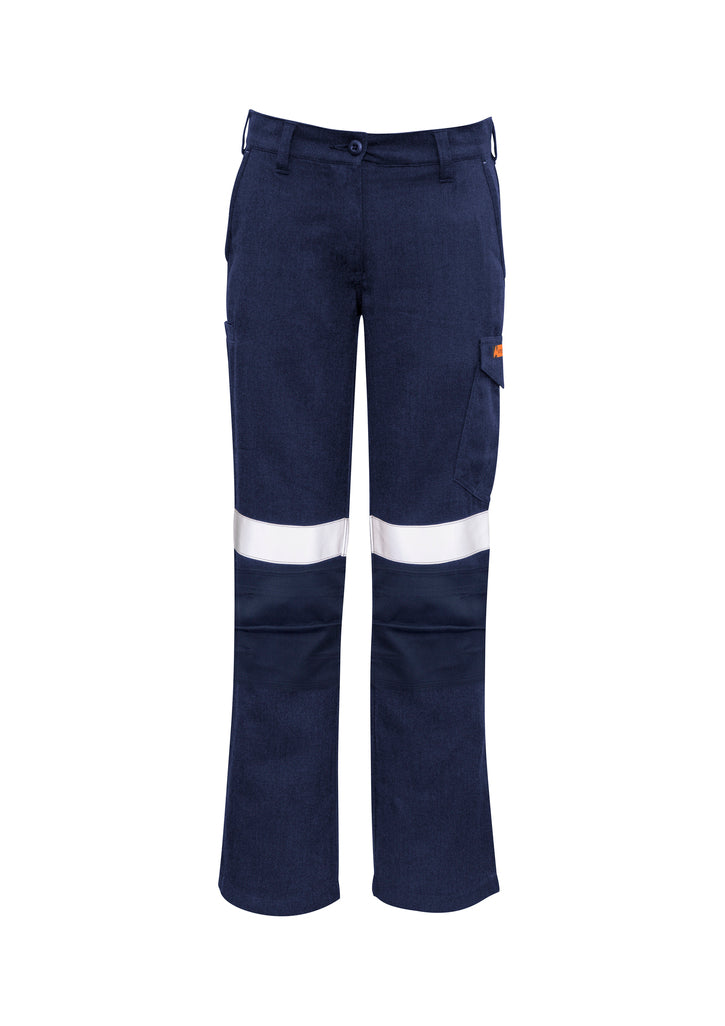 ZP522-Womens Orange Flame Taped Cargo Pant
