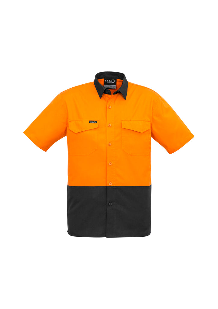 ZW815-Mens Rugged Cooling Hi Vis Short Sleeve Shirt