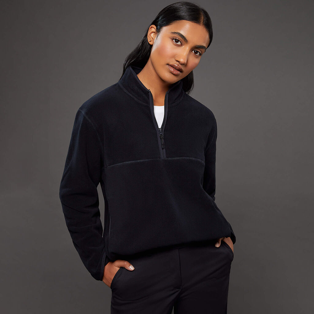 POLAR FLEECE ZIP NECK PULLOVER