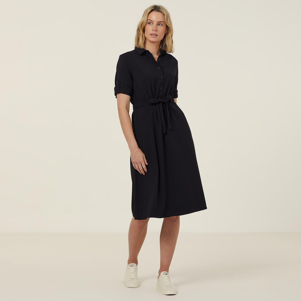 HEAVY STRETCH GEORGETTE SHIRT DRESS