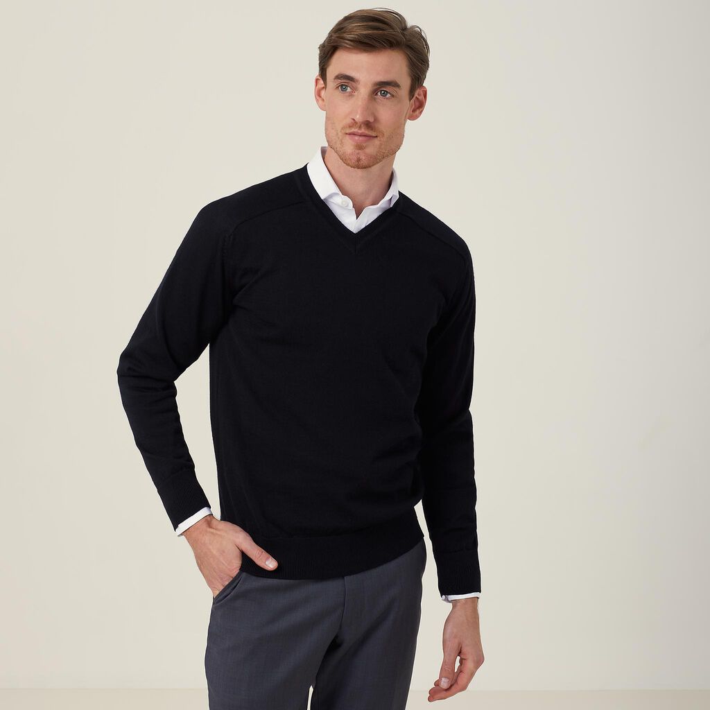 MERINO WOOL V-NECK SWEATER