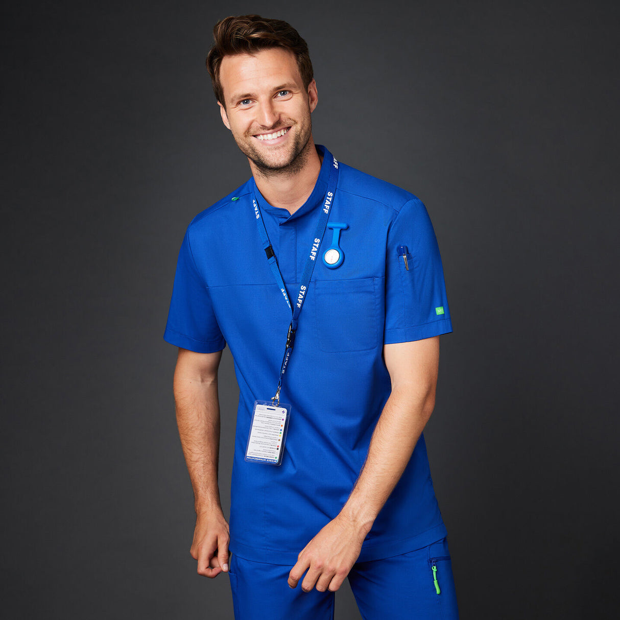 NEXT-GEN ANTIBACTERIAL ACTIVE DOHERTY MANDARIN COLLAR SCRUB TOP