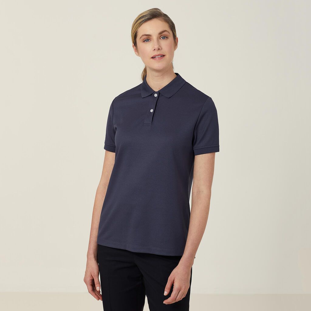 CATU58-ANTIBACTERIAL POLYFACE SHORT SLEEVE POLO WOMENS