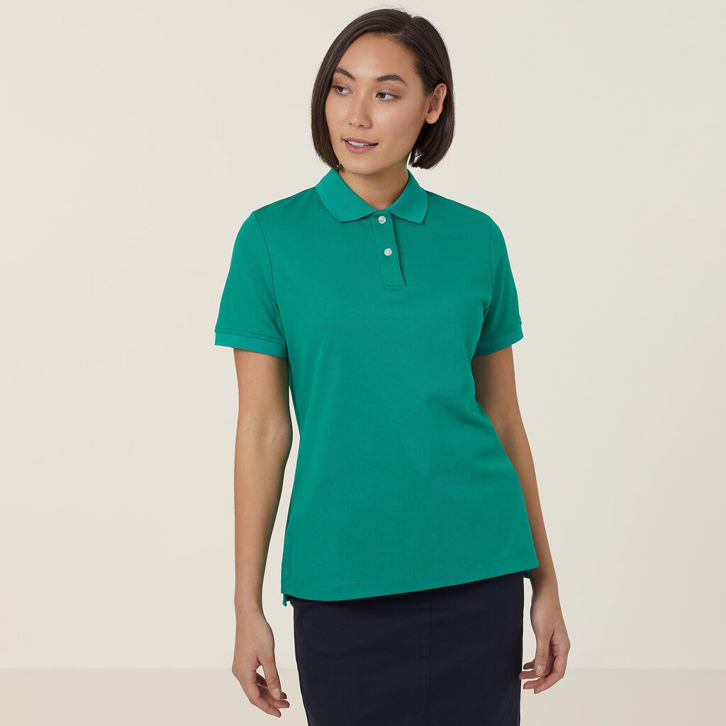CATU58-ANTIBACTERIAL POLYFACE SHORT SLEEVE POLO WOMENS