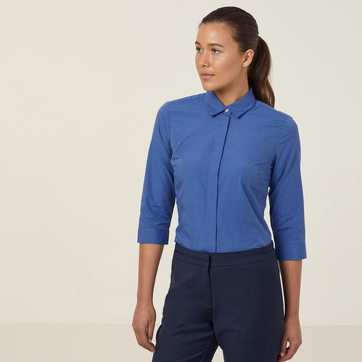 WOMEN'S END ON END 3/4 SLEEVE SHIRT