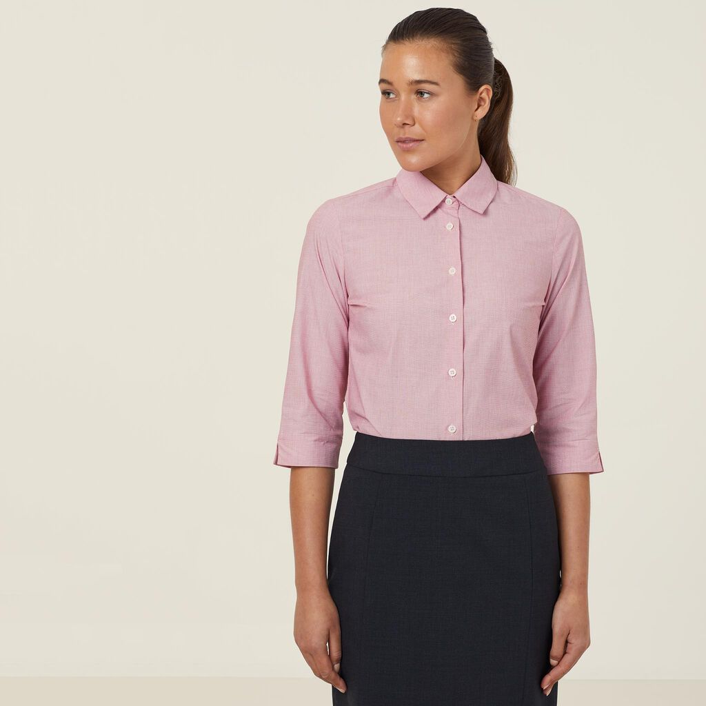 POLY COTTON END ON END 3/4 SLEEVE SHIRT