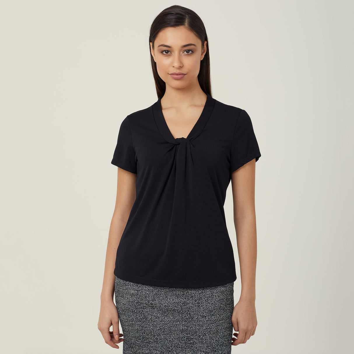 MATT JERSEY TWIST NECK TOP