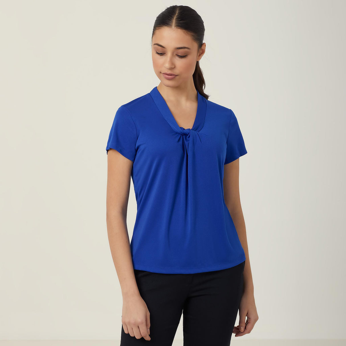 MATT JERSEY TWIST NECK TOP