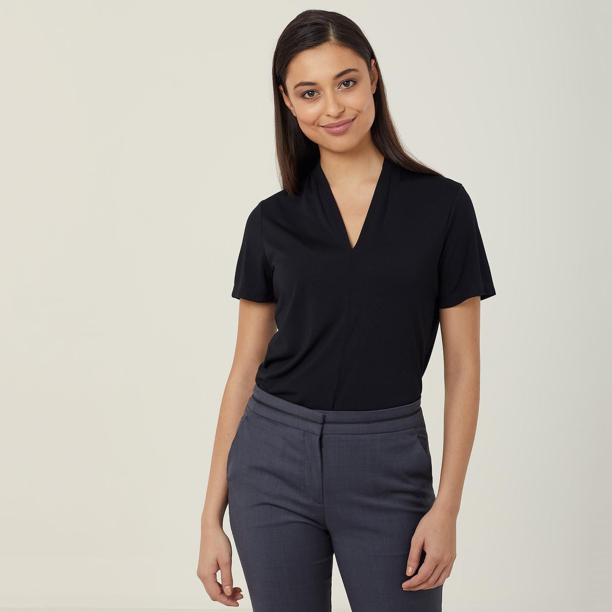 MATT JERSEY V-NECK TOP