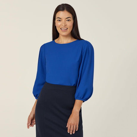 FRENCH GEORGETTE 3/4 SLEEVE TOP