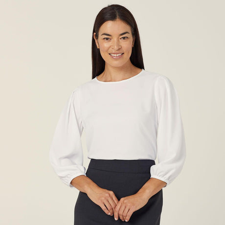 FRENCH GEORGETTE 3/4 SLEEVE TOP